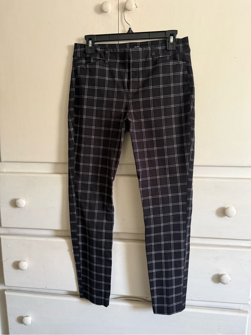Women’s Old Navy Black Windowpane Stretch Dress Pants